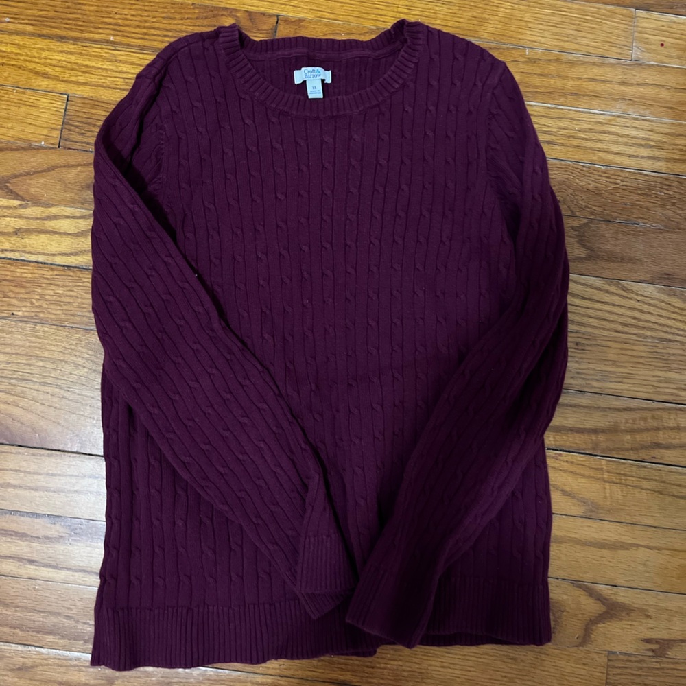 Red oversized sweater
